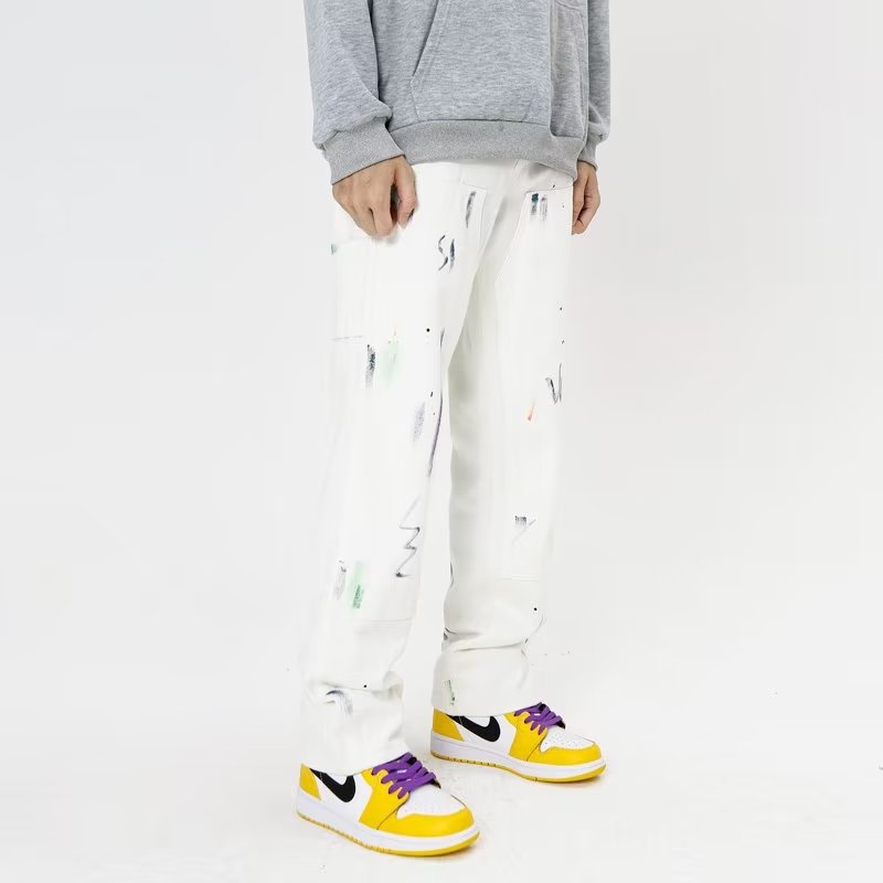 Urban Doodle Splatter Baggy Jeans