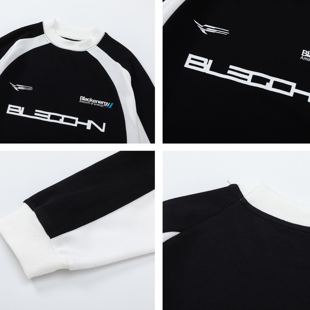 Women's Motorcycle Style Spliced Sweatshirt