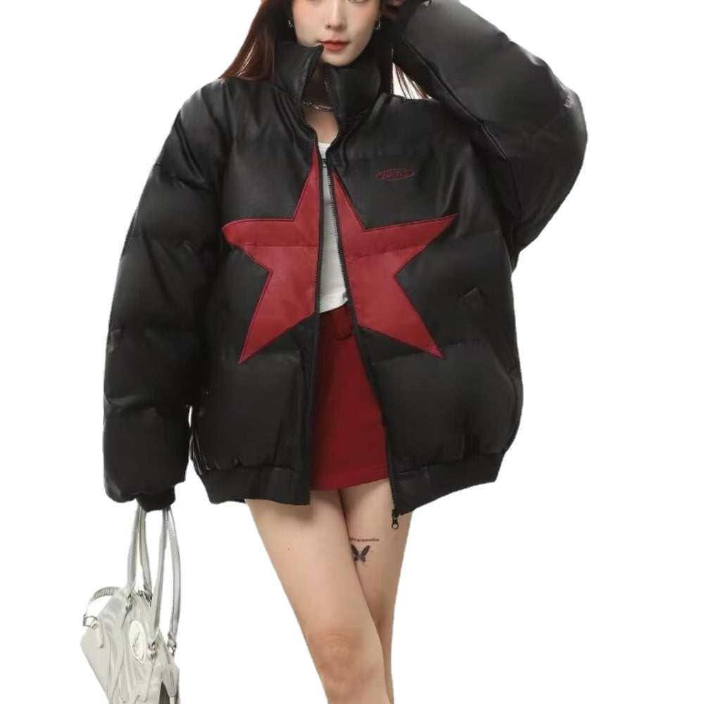 Women's High Street Star PU Coat
