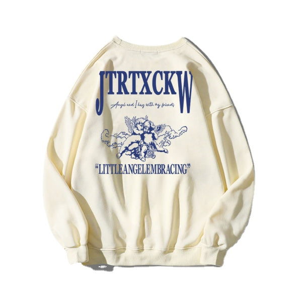 Vintage Cupid Letter Print Sweatshirt