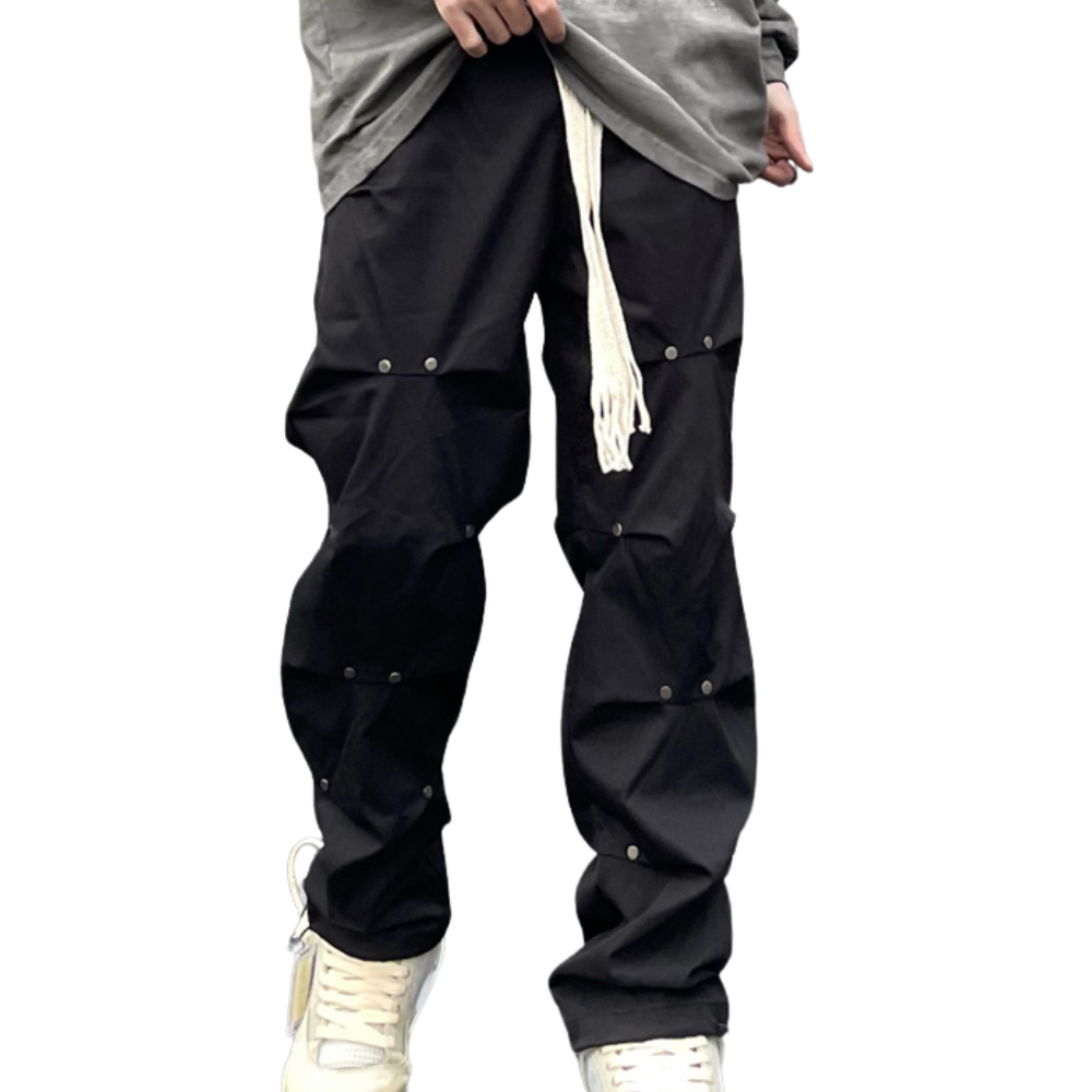 High Street Rivet Braided Rope Sweatpants