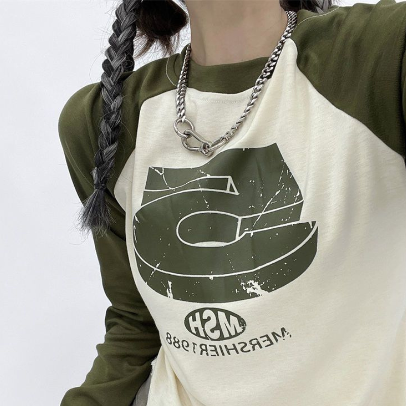 Women‘s Vintage Cropped Long Sleeve