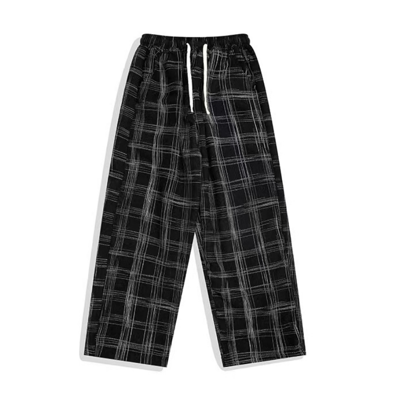 Casual Loose Check Sweatpants