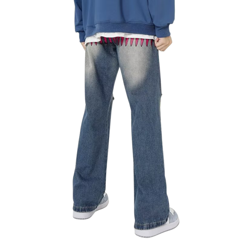 Art In War Embroidered Bullet Jeans