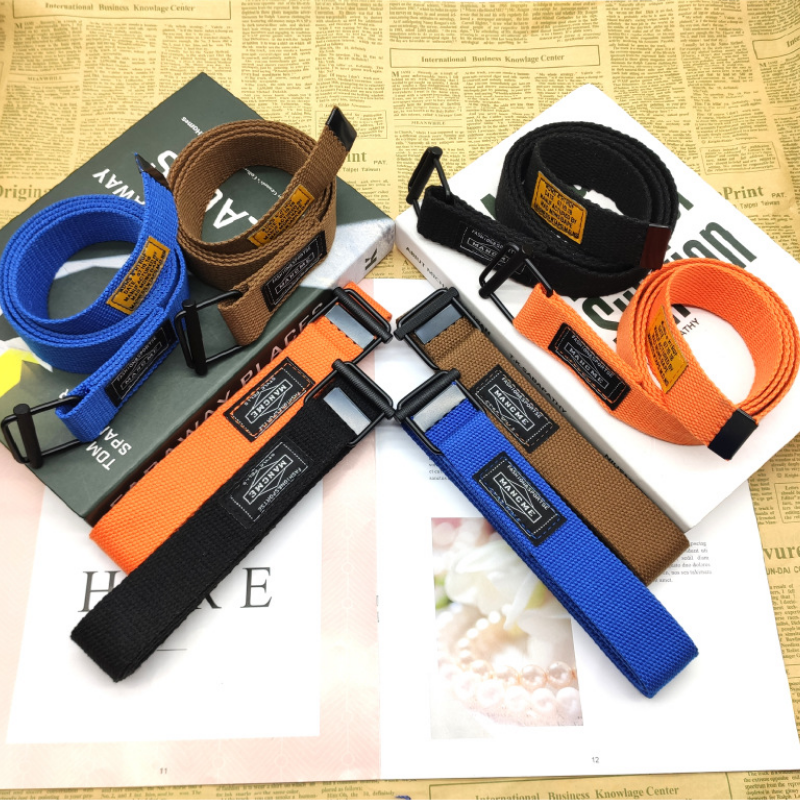 Street Letter Thin Nylon Belts