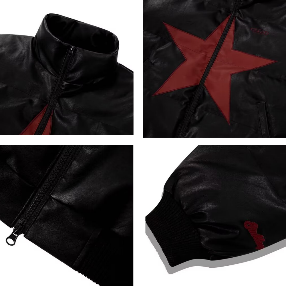 Women's High Street Star PU Coat