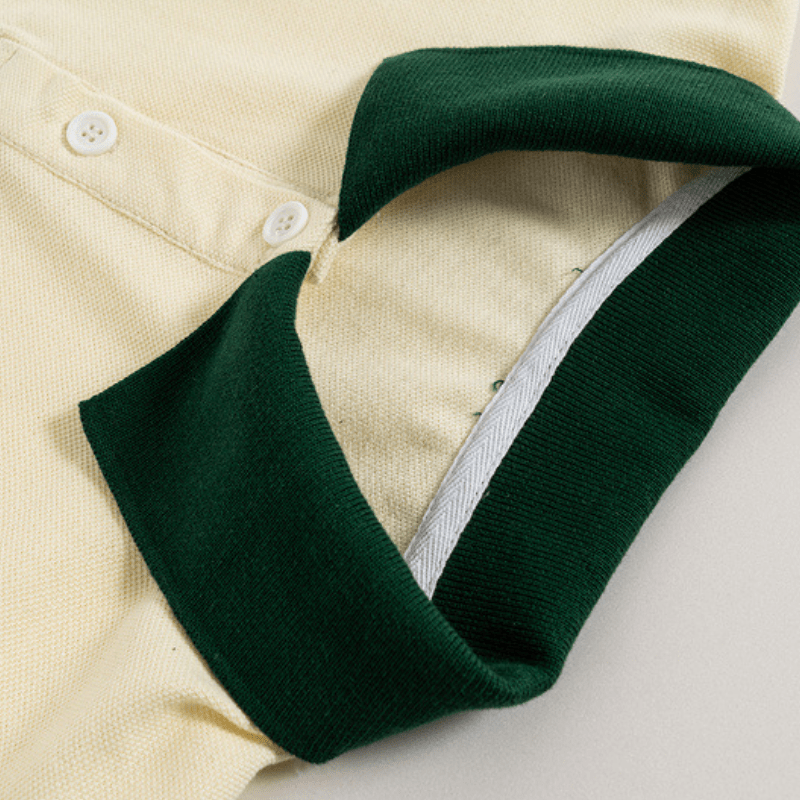 Vintage Letter Embroidery Polo Shirt