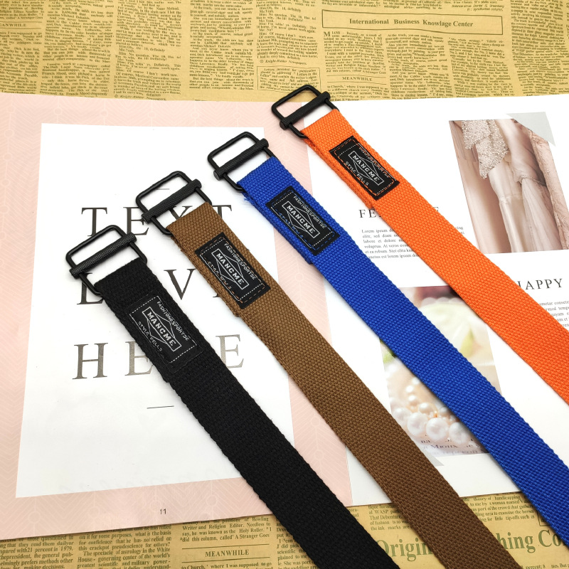 Street Letter Thin Nylon Belts