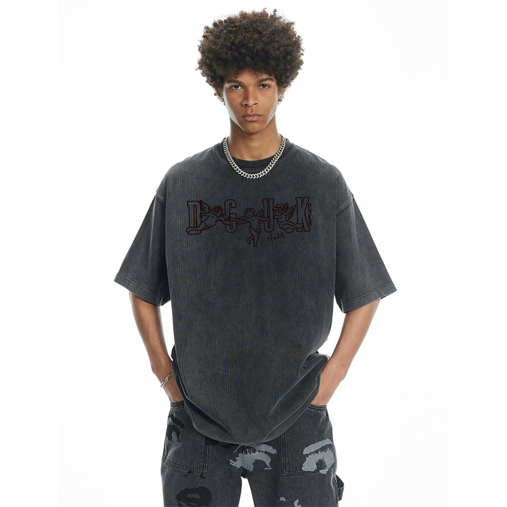 Urban High Street Letter Graphic Washed T-Shirt