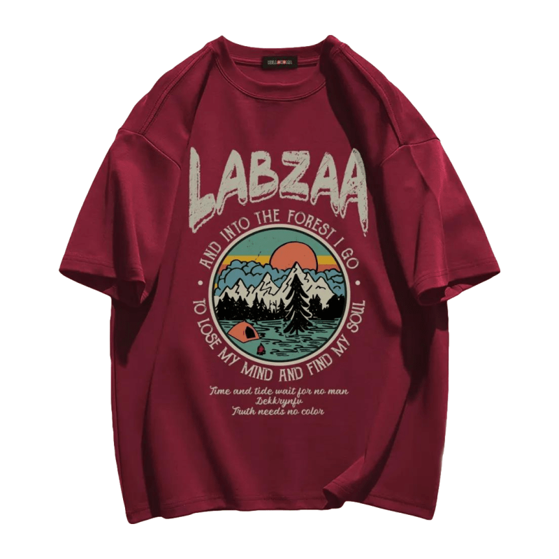 Cartoon Landscape Graphic T-shirt
