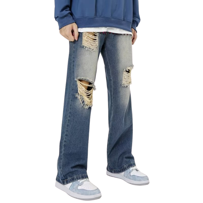 Art In War Embroidered Bullet Jeans