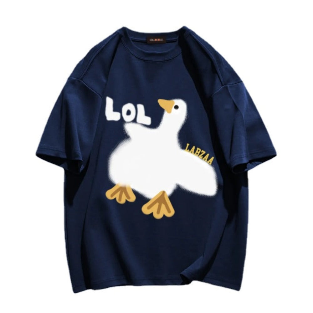 Urban Cartoon Duck Graphic T-shirt