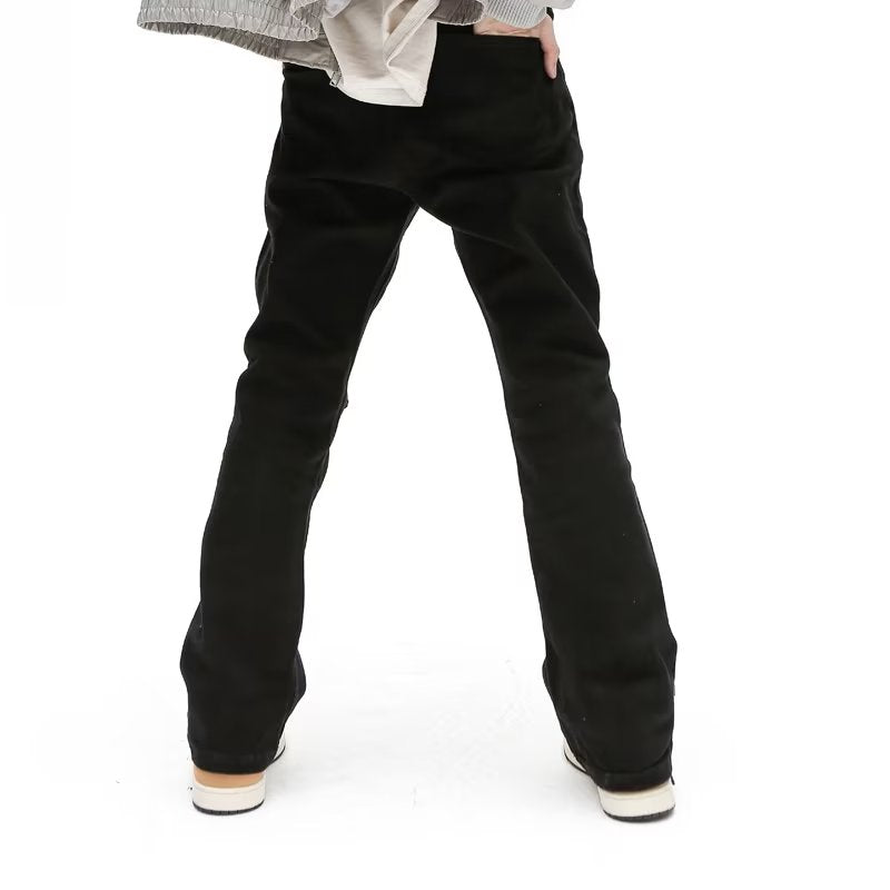 Y2K Letter Pre-Made Hole Washed Jeans