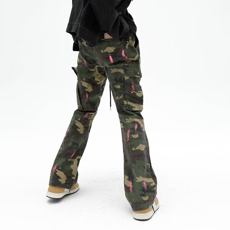 High Street Camouflage Splash Jeans