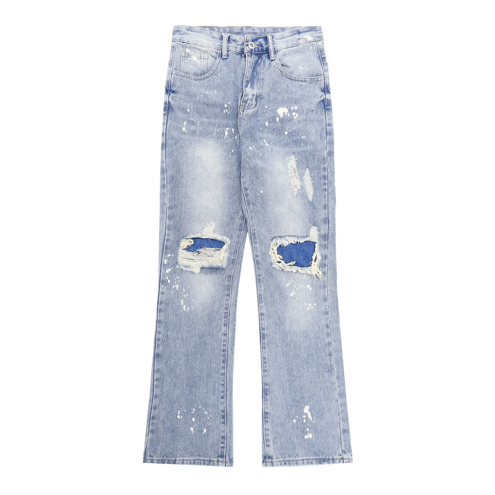 Vintage Washed Straight Leg Jeans