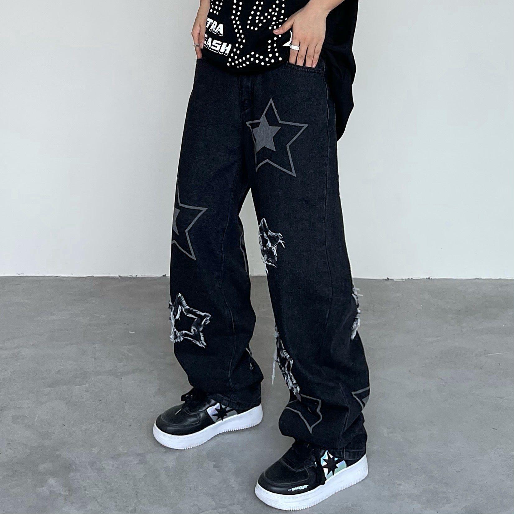 Urban Star Graphic Straight Leg Jeans