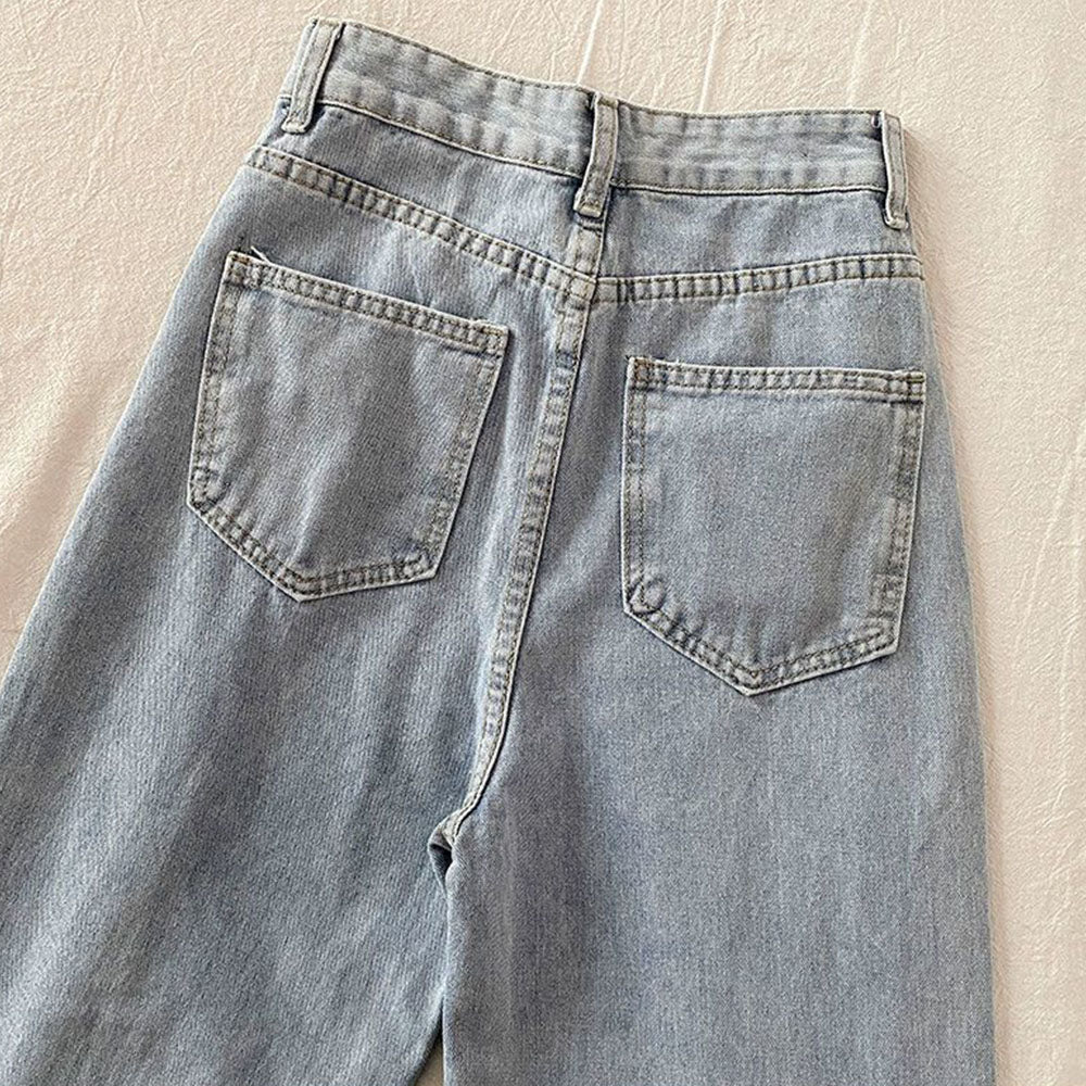 Trendy Shape Embroidery Jeans