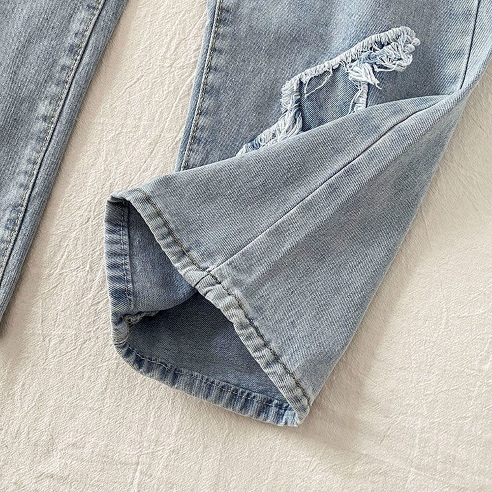 Trendy Shape Embroidery Jeans