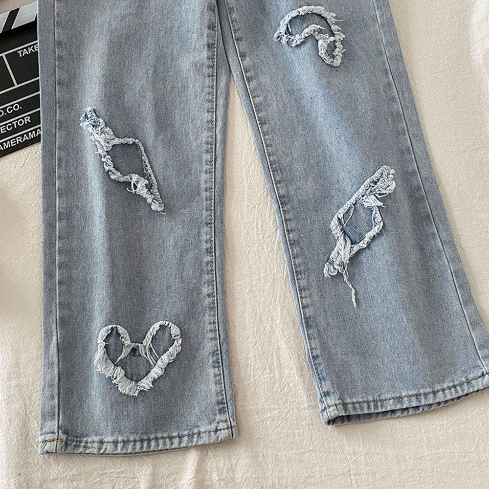 Trendy Shape Embroidery Jeans