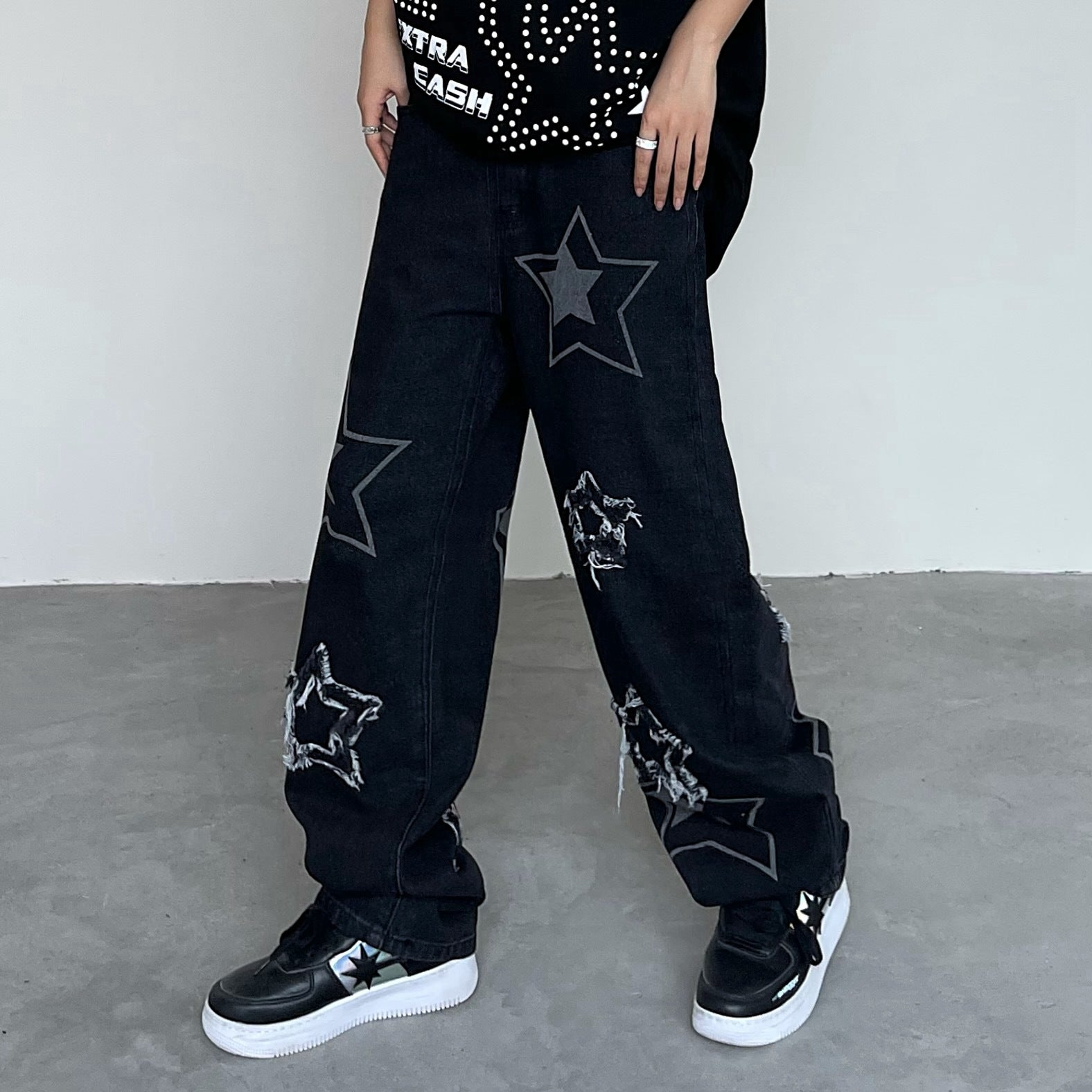 Urban Star Graphic Straight Leg Jeans