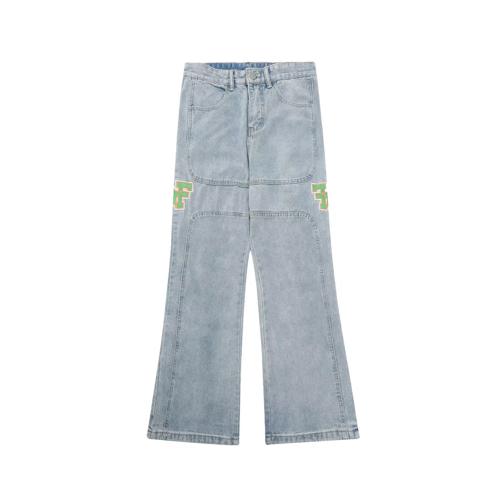 Hip Hop Letter Embroidery Jeans