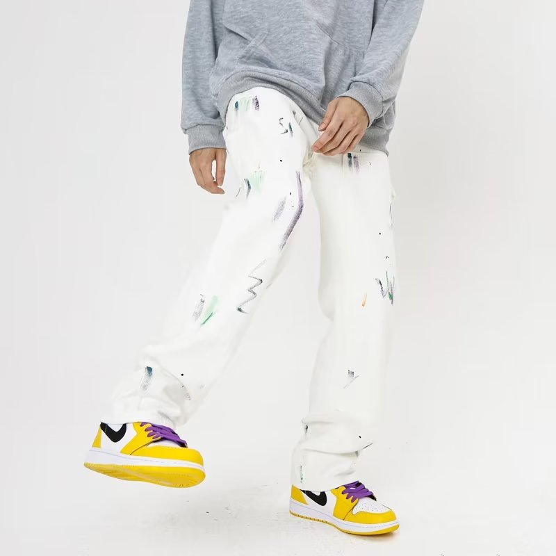 Urban Doodle Splatter Baggy Jeans