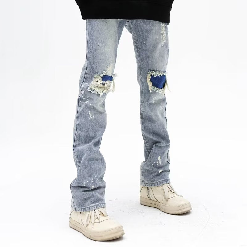 Vintage Washed Straight Leg Jeans