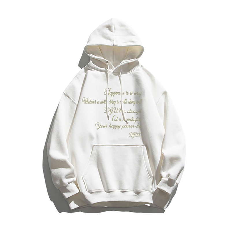 Vintage Graphic Letter Print Hoodie