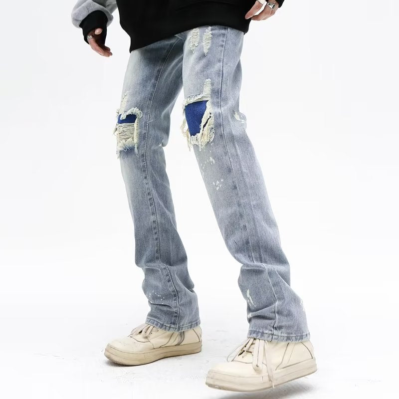 Vintage Washed Straight Leg Jeans