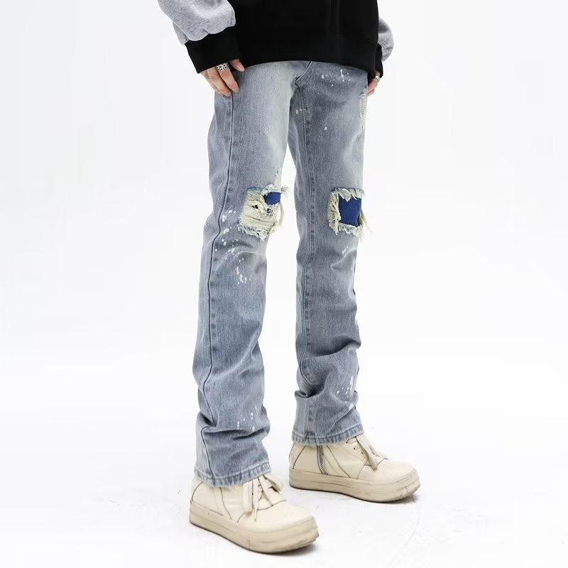 Vintage Washed Straight Leg Jeans