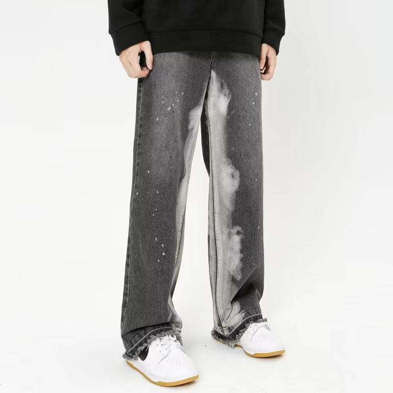 High Street Splash Ink Straight Leg Jeans