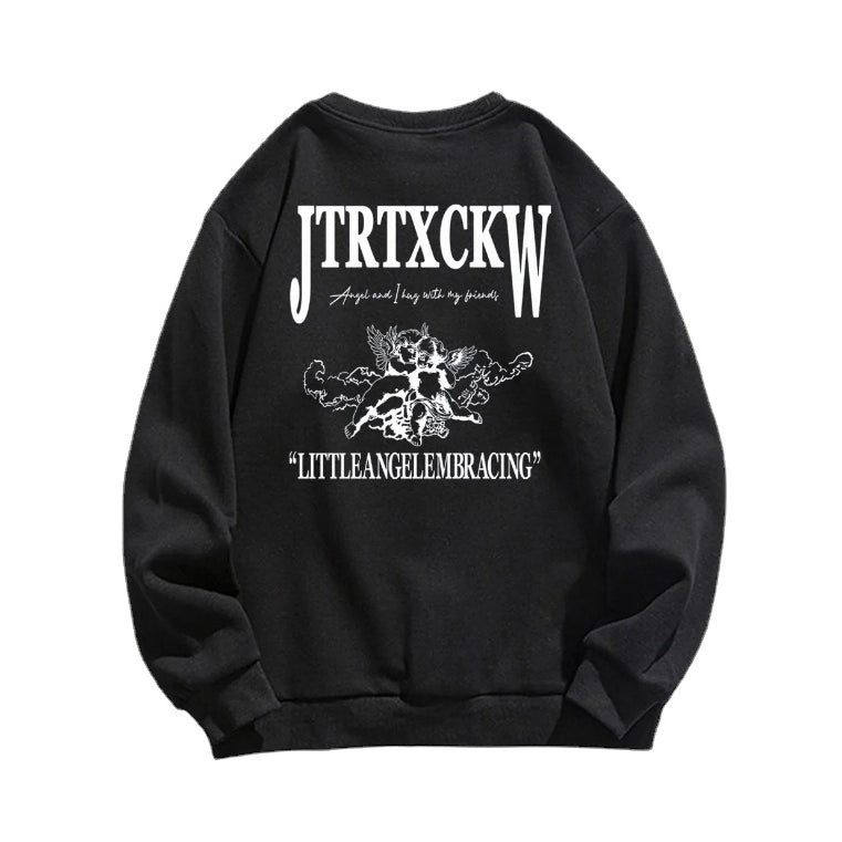 Vintage Cupid Letter Print Sweatshirt