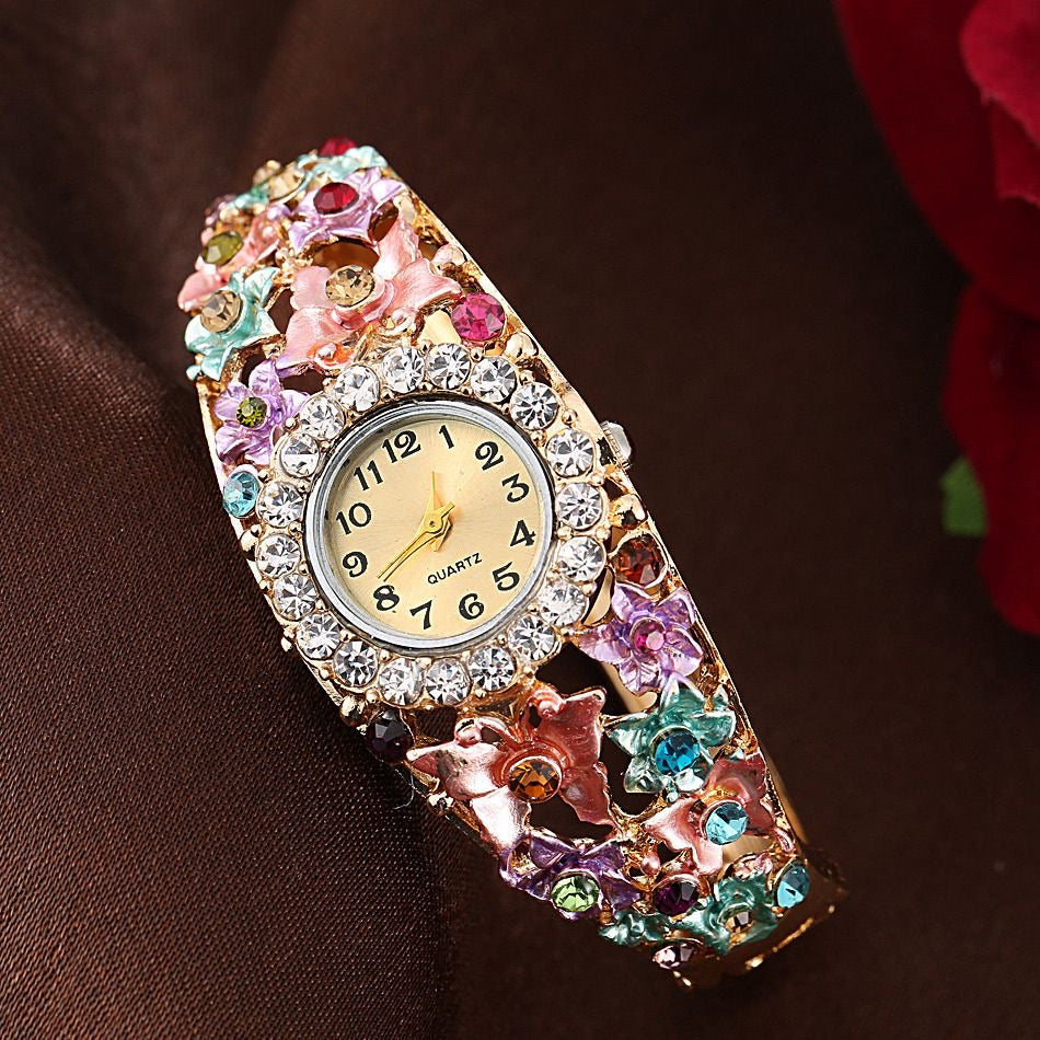 LoopStone Garden of Time – Handcrafted Floral Crystal Watch