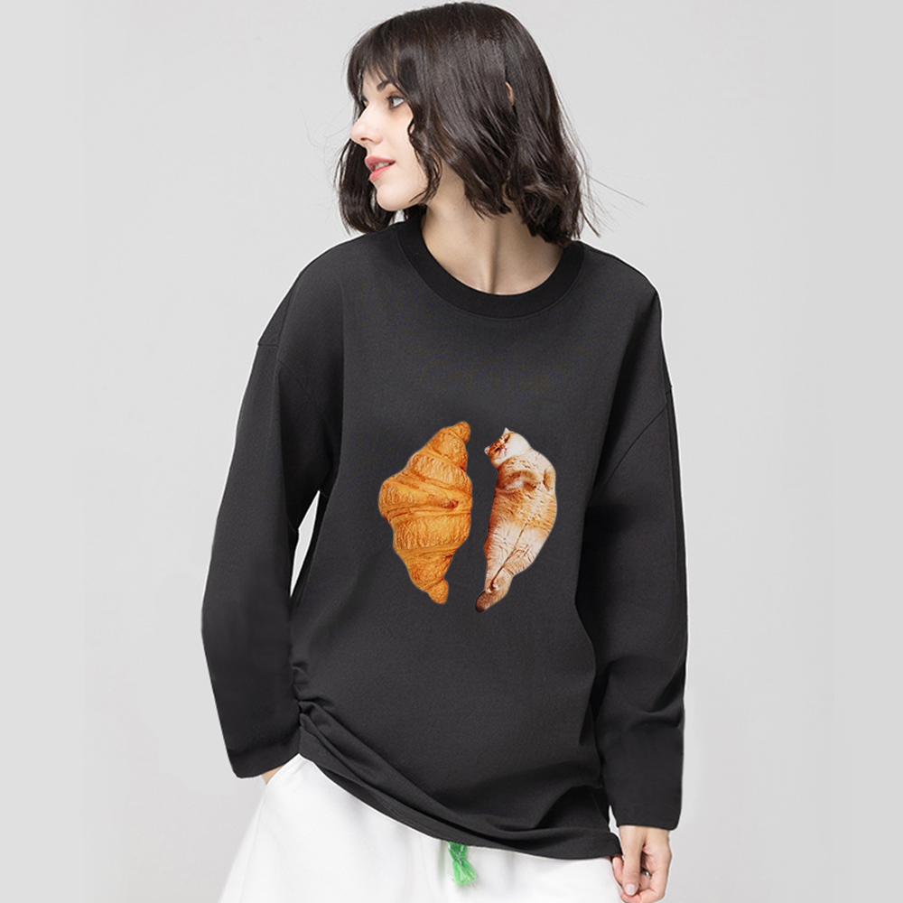 Croissant Cat Long Sleeve Shirt