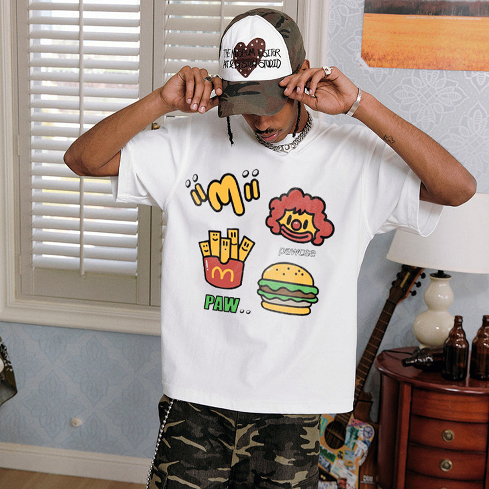 Retro Burger & Fries T-Shirt