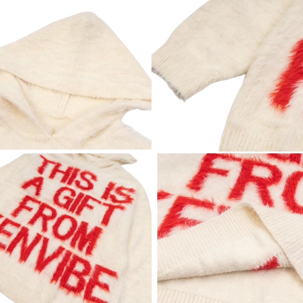 OOC' Vintage Loose Lettering Hooded Sweater