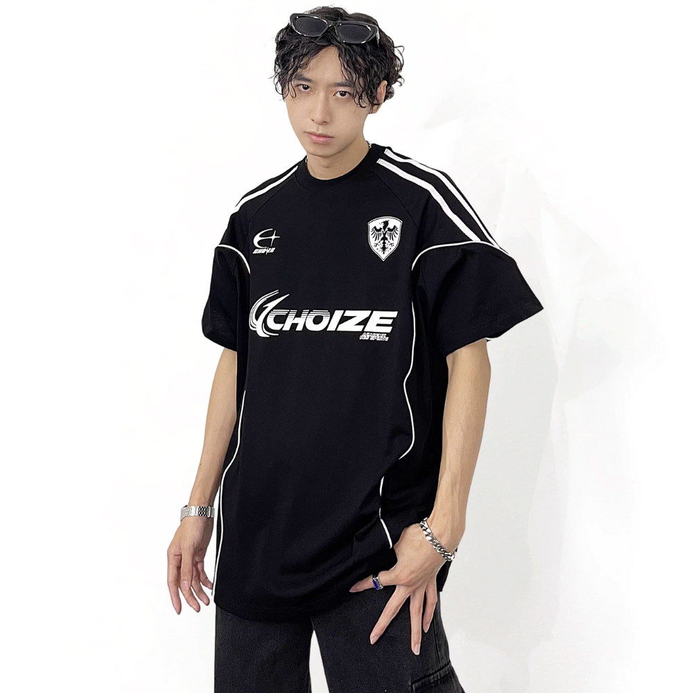 Street Racing Stripe Suede T-Shirt