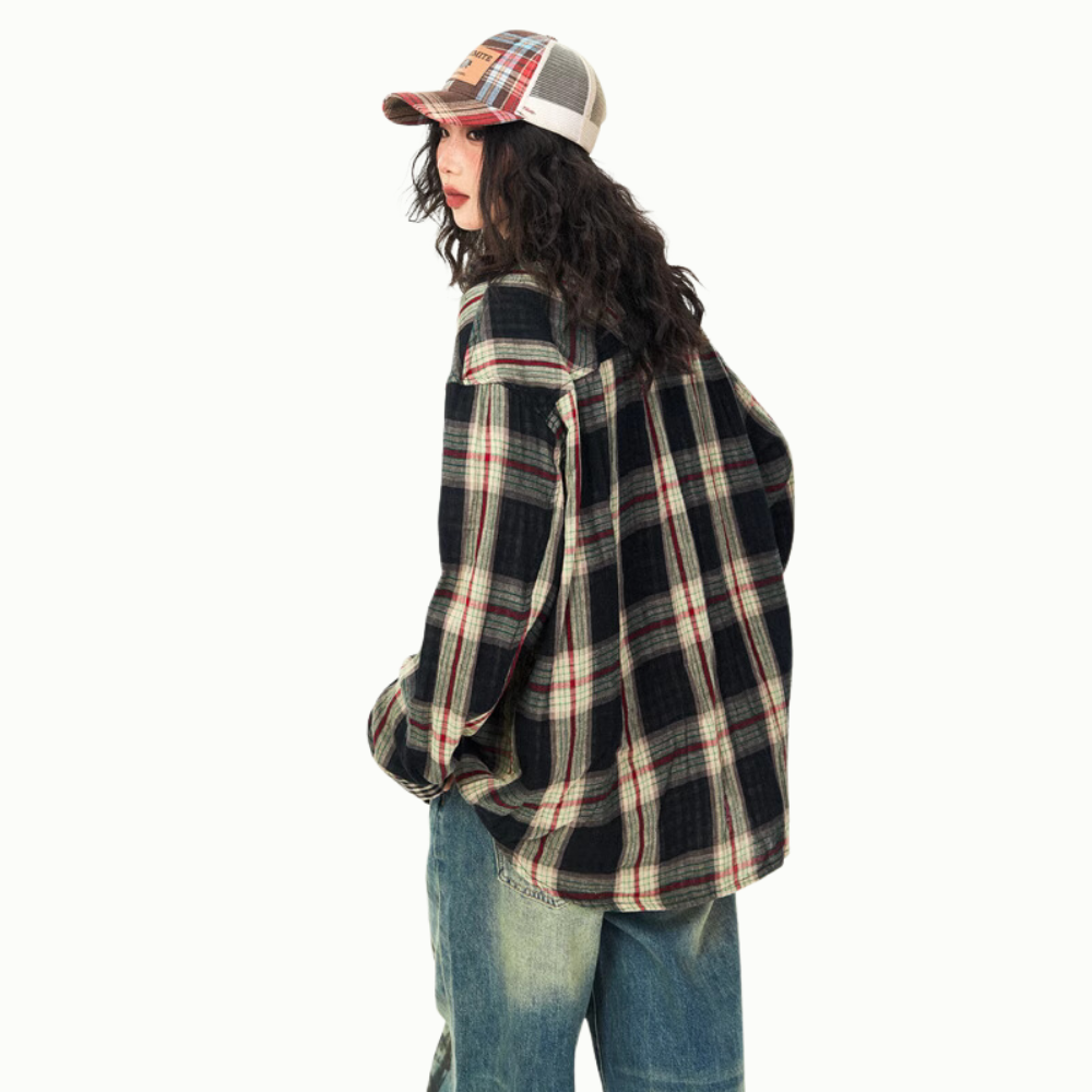 Japanese Patchwork Plaid Shirt