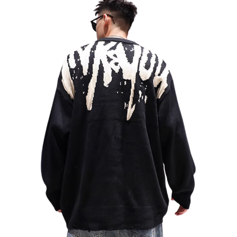 Graffiti Tassel Lettering Sweater