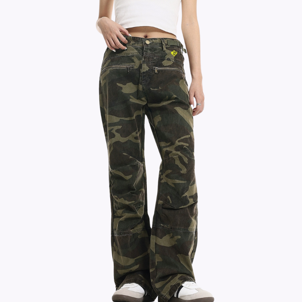 DF|Camo Zip Pockets Jeans
