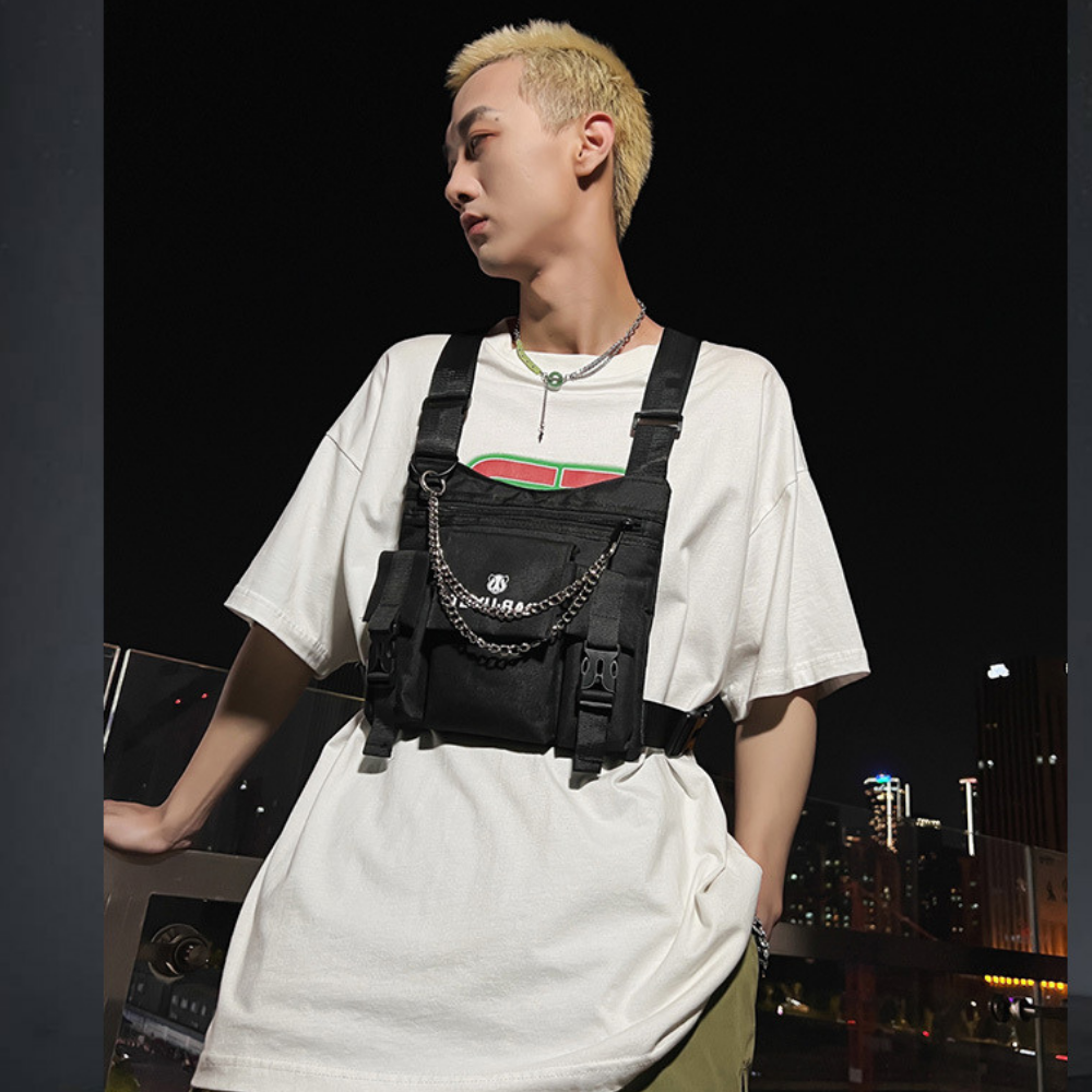 Functional Chain Oxford Vest Chest Bag