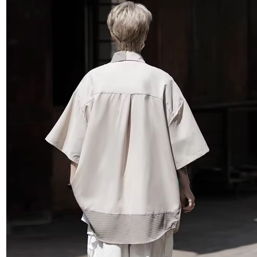 Japanese Drawstring Collar Shirt