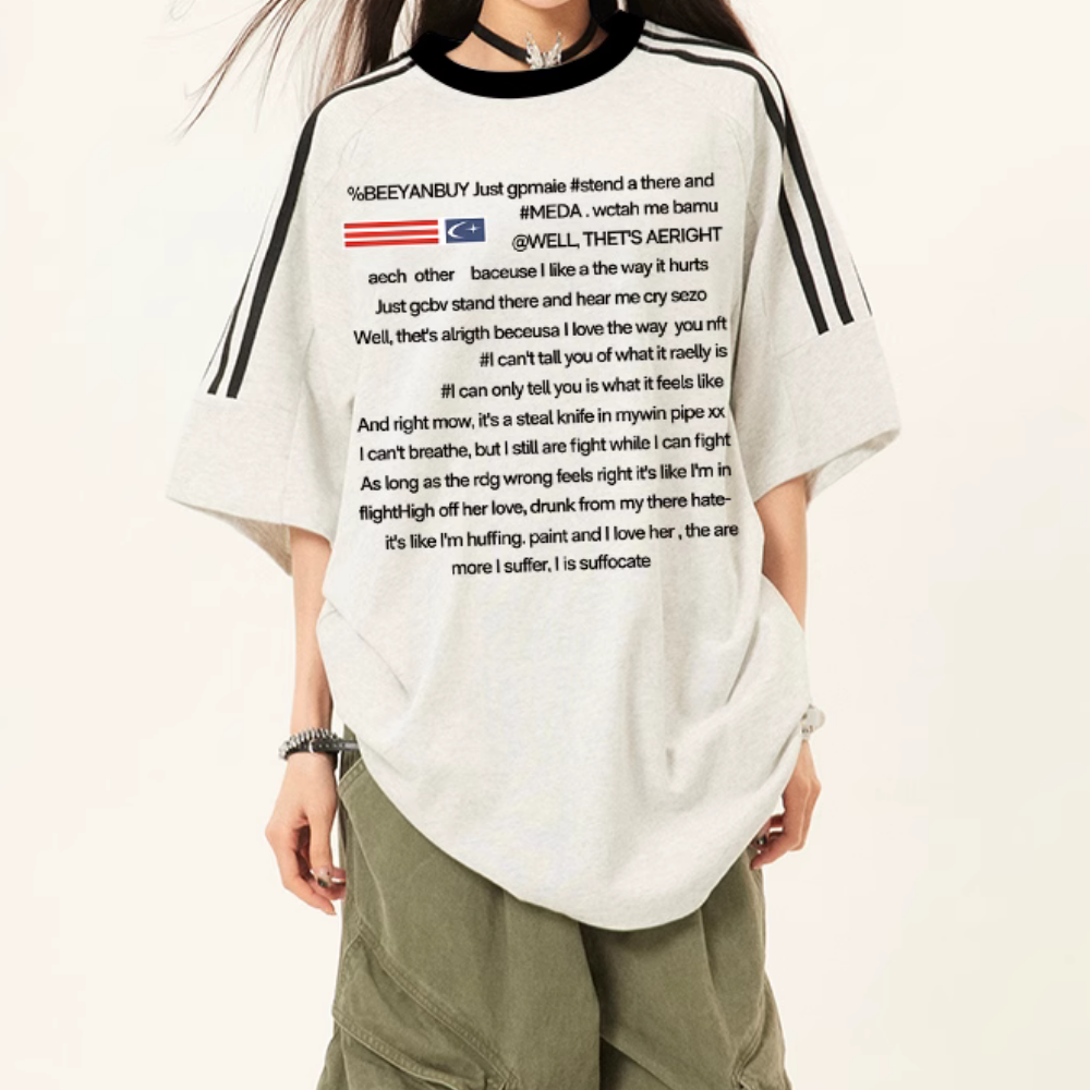 American Heavy Raglan Letter T-shirt