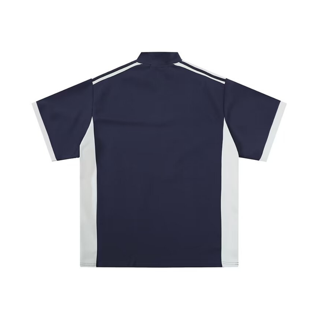Retro Outdoor Stand Collar POLO Shirt