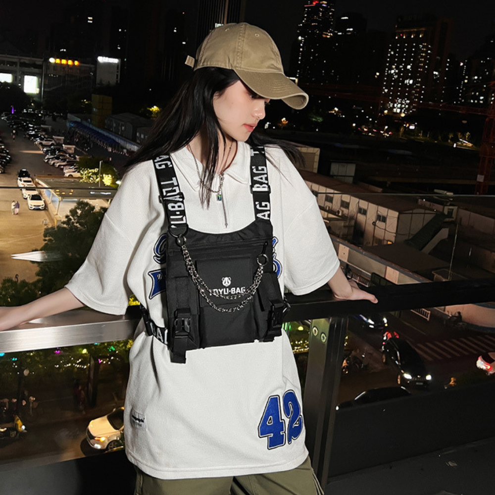 Functional Chain Oxford Vest Chest Bag