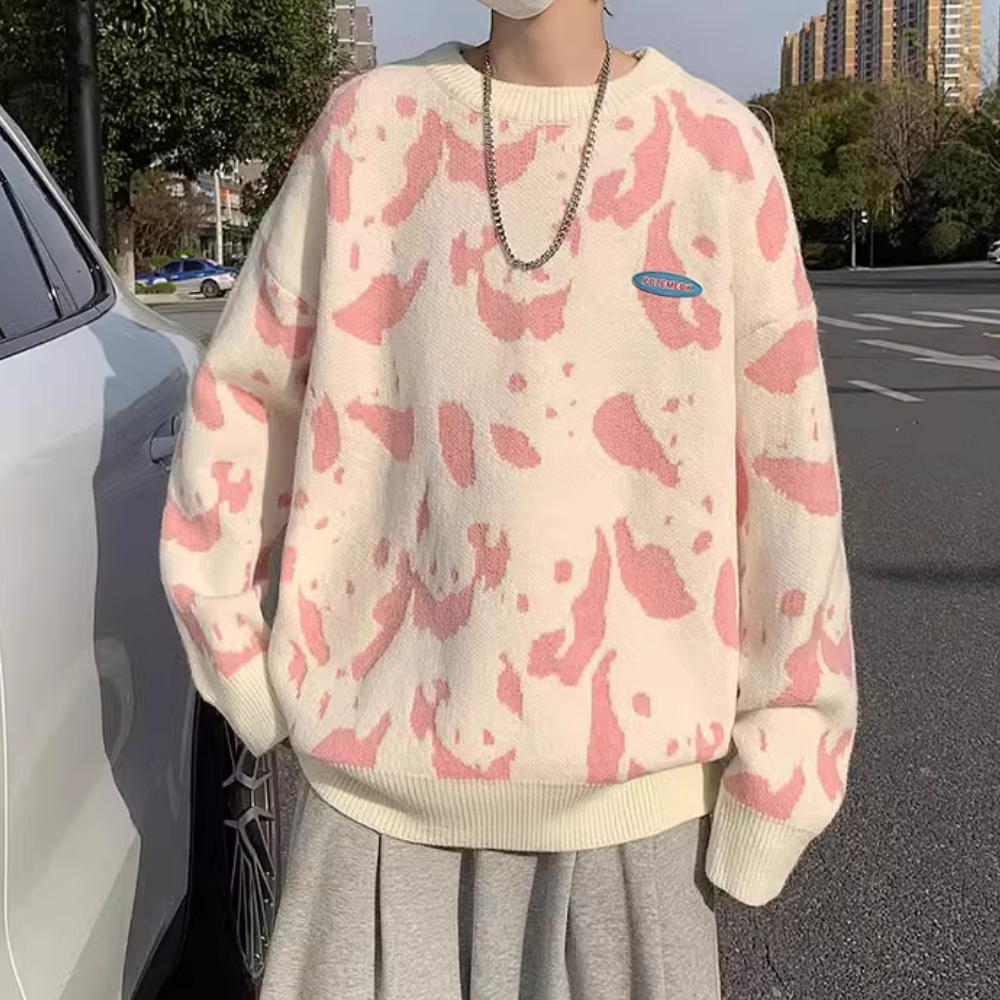 Cartoon Panda Embroidered Sweater