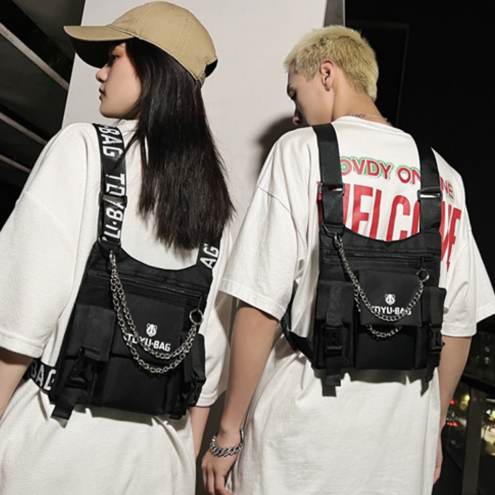 Functional Chain Oxford Vest Chest Bag