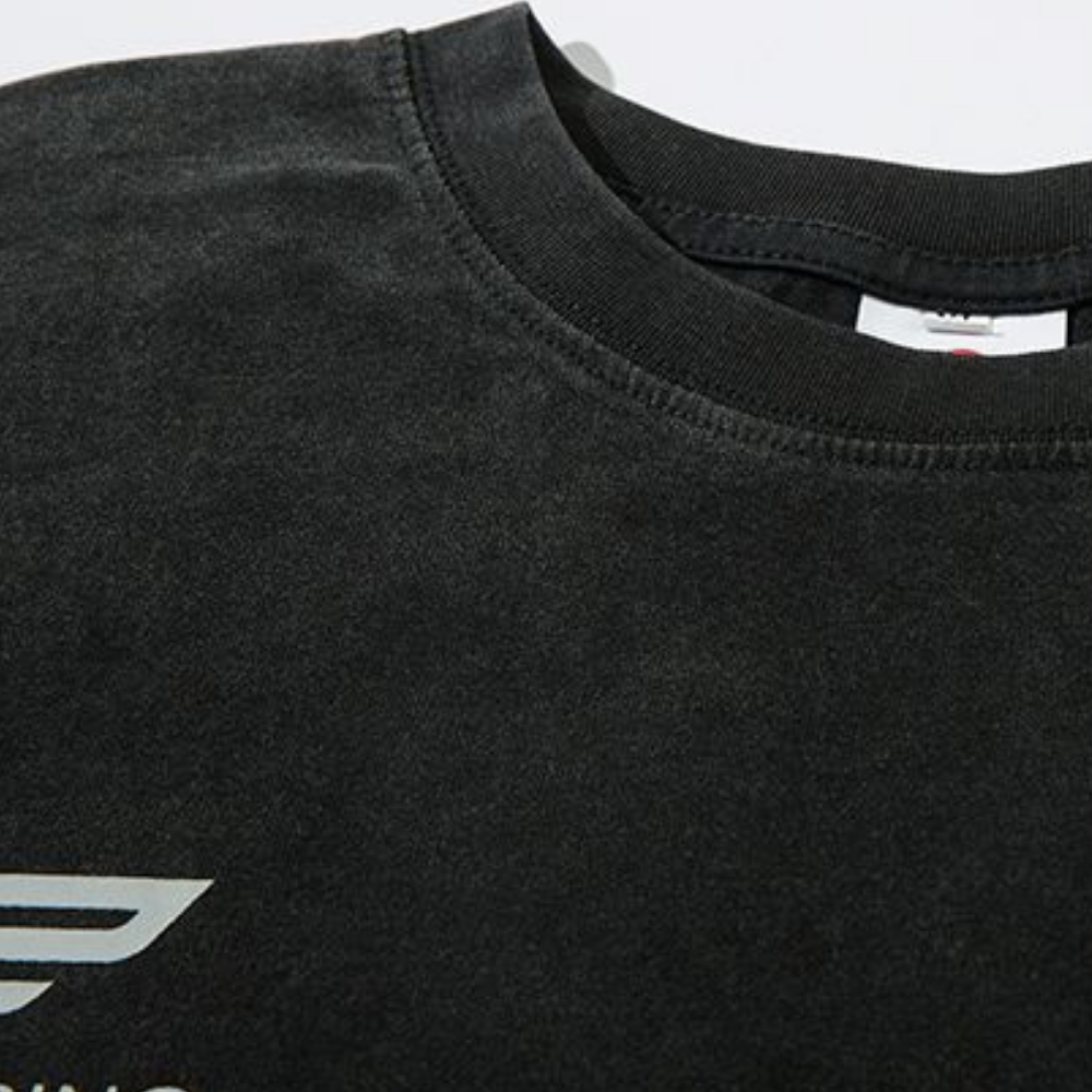 Flame Letters Fake Two Pieces Sweatshirt