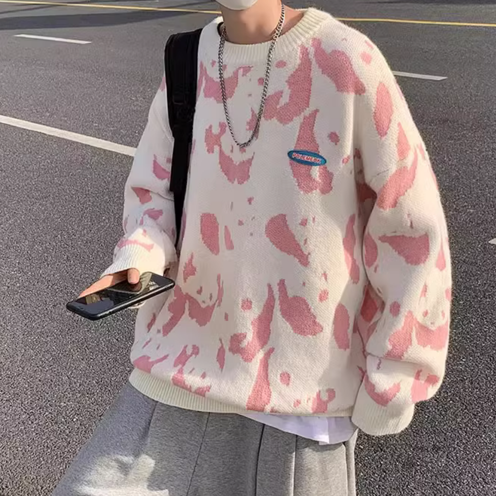 Cartoon Panda Embroidered Sweater