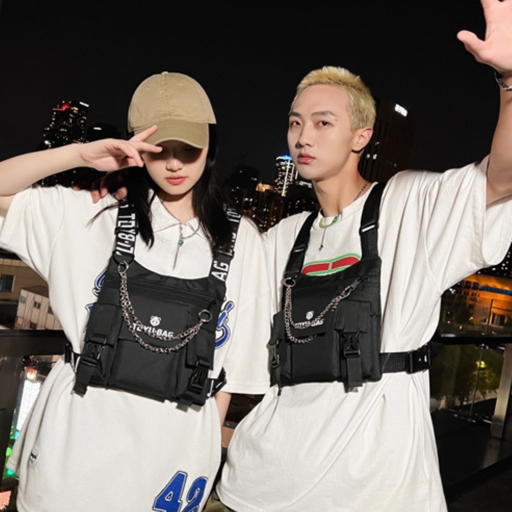 Functional Chain Oxford Vest Chest Bag